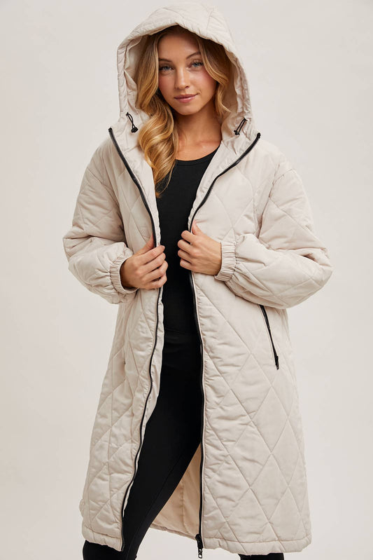 Long Quilted Puffer Coat