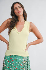 V-Neck Tank Top Chocolate