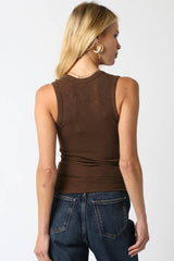 Kelsey Tank Top: Ecru