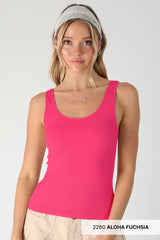 Ribbed v neck Tank Mocha