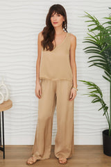 Silky Fringe hem Top