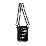 Puffer Camera Phone Crossbody Shoulder Bag Black Onyx