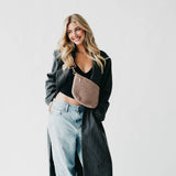 Suede Westlyn Woven Bum Bag: Suede Chocolate
