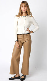 Tess Sweater: Black Cream