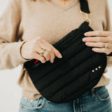 Jolie Puffer Bum Bag: Olive