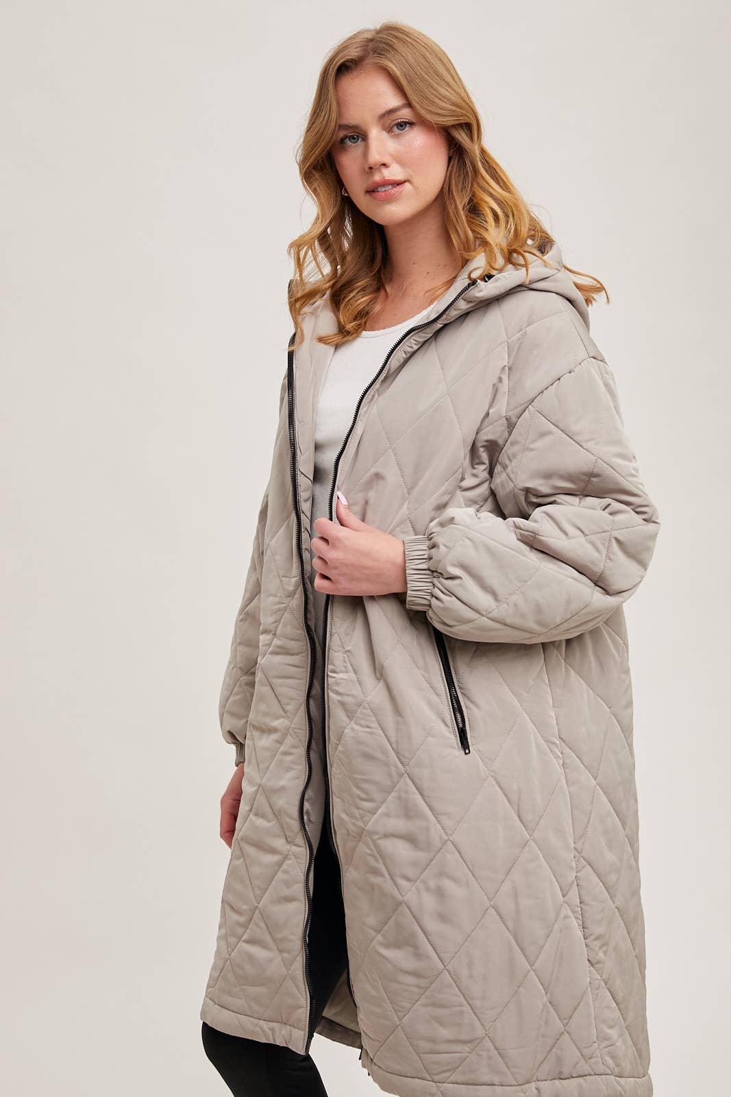 Long Quilted Puffer Coat