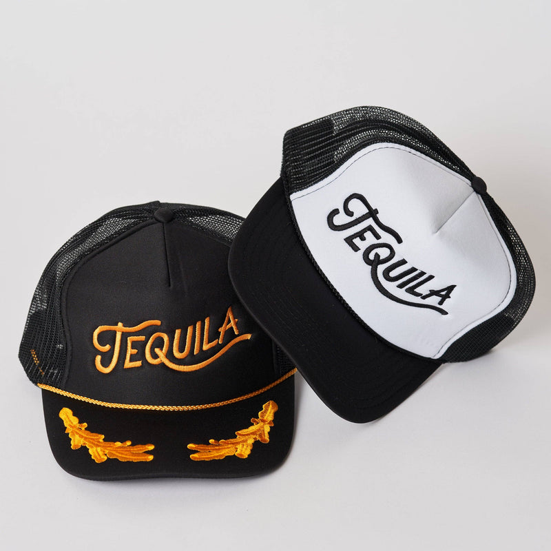 Tequila Trucker Hat: Captain Blk/Gld