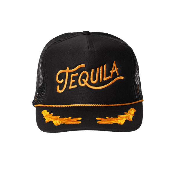 Tequila Trucker Hat: Captain Blk/Gld