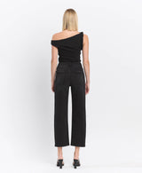 Black High Waist Barrel Pant