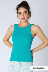 NS8216 - Reversible Ribbed Tank Top: 7 White