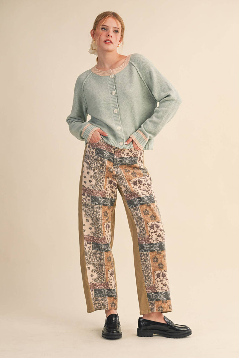 Teal 2 tone Cardigan