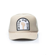 Ride or Die Patch Trucker Hat: Khaki