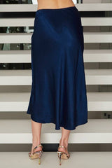 Silky chocolate slip Skirt