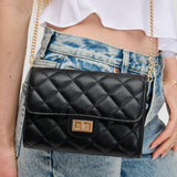 Winona Quilted  Multi-Compartment Crossbody: Oatmilk