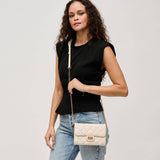 Winona Quilted  Multi-Compartment Crossbody: Oatmilk
