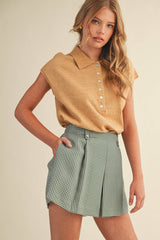 Cap Sleeve Sweater OAT