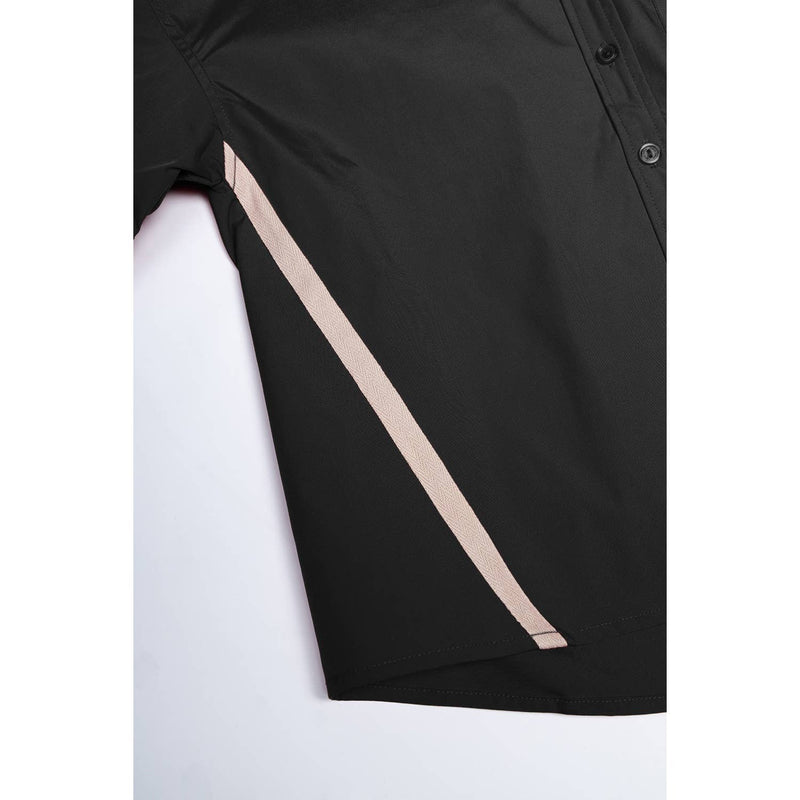 Boxy Half Sleeve Blouse With Stripe Accents