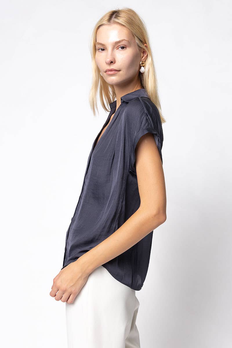 Short Sleeve Blouse chocolate