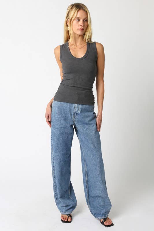 Kelsey Tank Top: Ecru