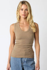 Kelsey Tank Top: Ecru