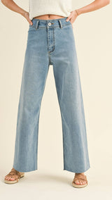 Straight Wide Leg Denim
