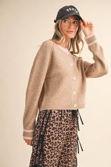 Brown 2 tone Cardigan