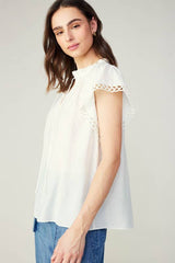 Embroidery Detail Sleeve Blouse