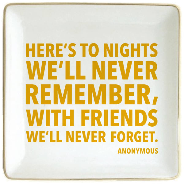 Ceramic Trinket Tray | To Nights We'll Never Remember