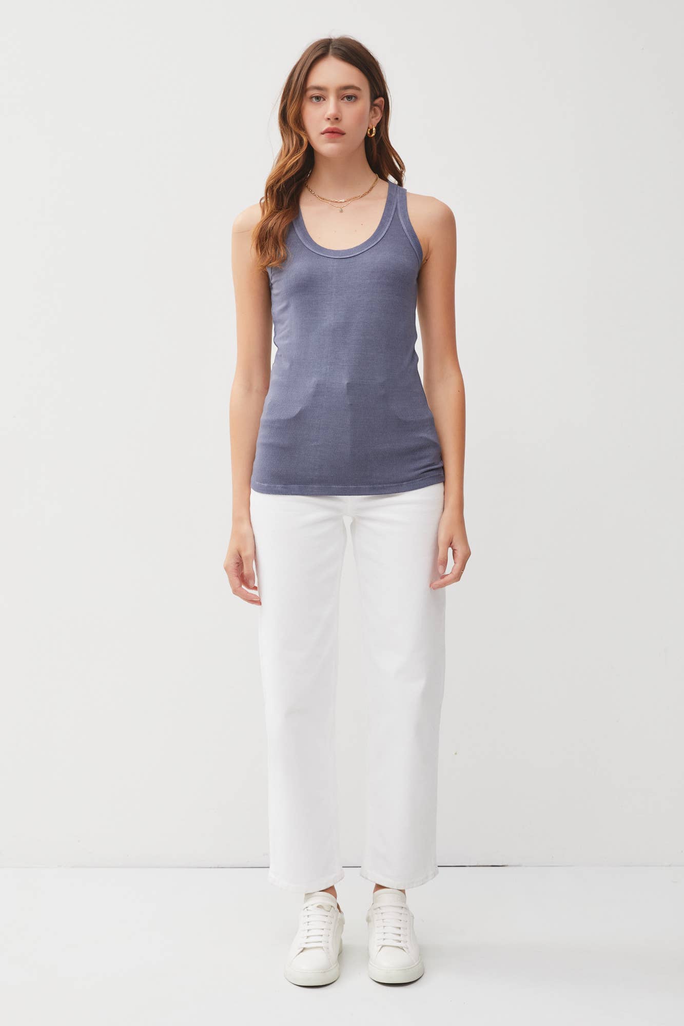 Taupe Ribbed Tank Top