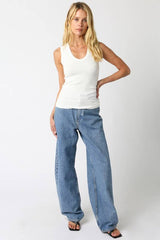 Kelsey Tank Top: Ecru