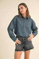 Crop Denim Shirt