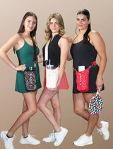 Drink Carrier Crossbody Bag Cup Holder Cherry Red