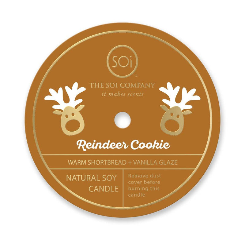 Reindeer Cookie Holiday Confetti Icon 12oz Candle