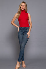 Sleeveless Turtle Neck Sweater