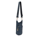 Jace Water Bottle Nylon Puffer Crossbody: Carbon
