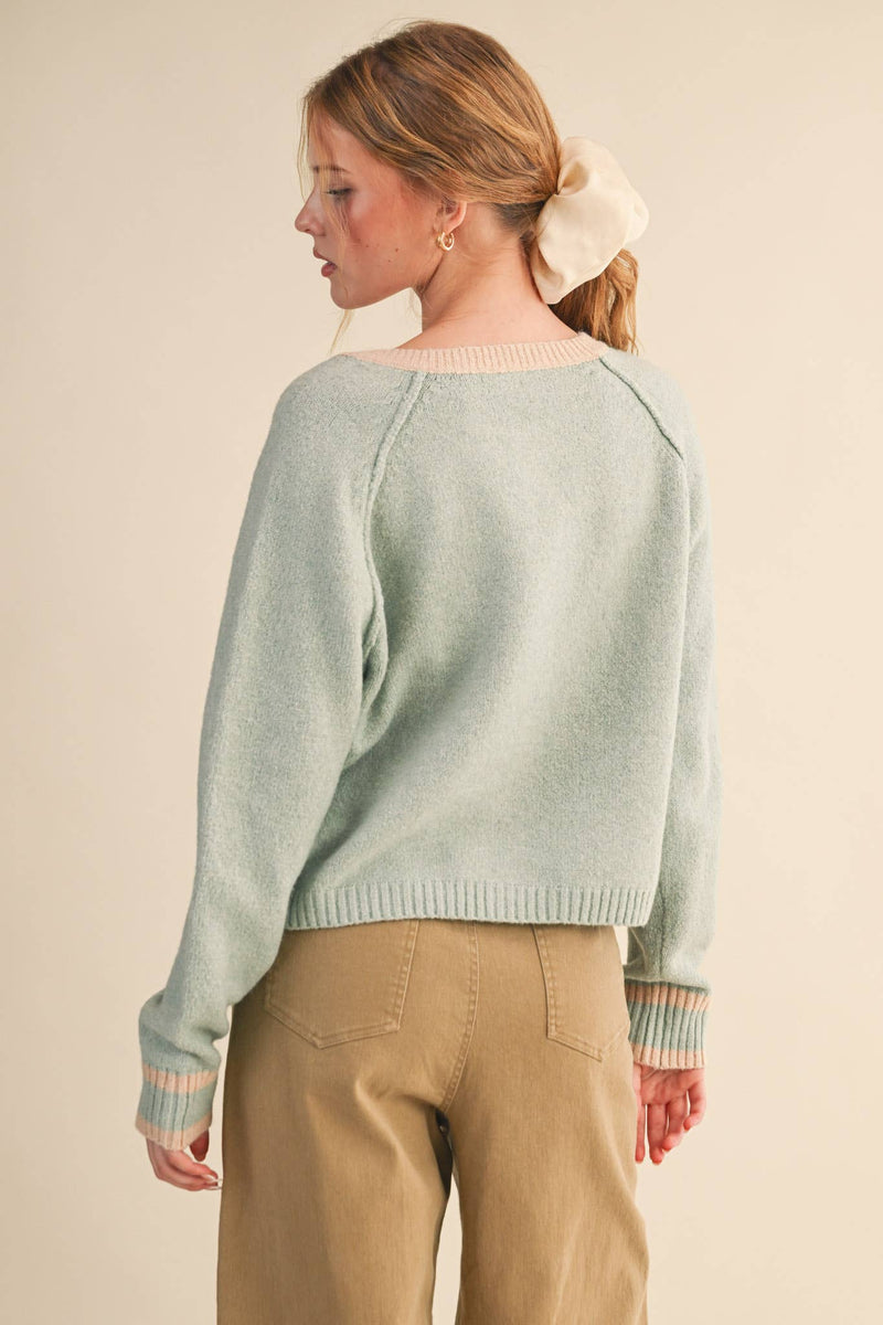 Teal 2 tone Cardigan