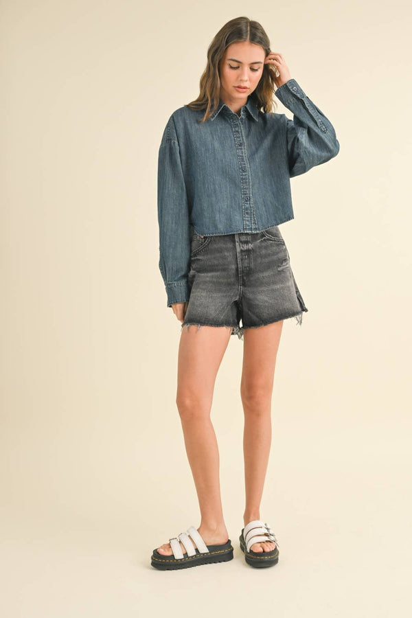 Crop Denim Shirt