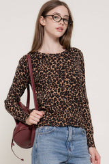 Leopard Print Sweater Cardigan