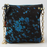 The Fancy Jane Shoulder bag and Crossbody bag: Celestial: Gold burnout on White hair-on-hide / Lined / Gold Shoulder Chain