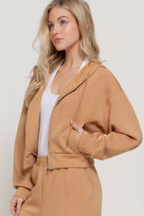 Long Sleeve Soft Modal Scuba Hoodie Jacket