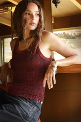 NS8465 - Vintage Reversible Lace Top: Vintage Java