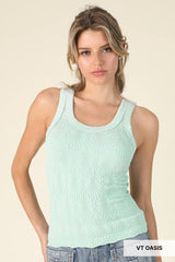 Vintage Reversible Lace Top: sage
