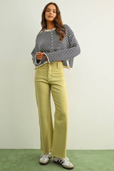 Straight Wide Leg Pant Matcha