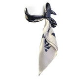 Wrapables Silk Satin Floral Neckerchief 35 x 35 Inch Square Scarf: Silhouette