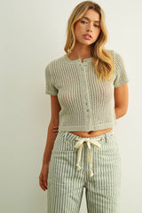 Light Blue Knit Cardigan