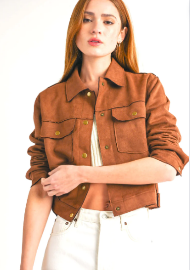 Faux suede jacket