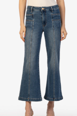 Front seam wide leg Denim