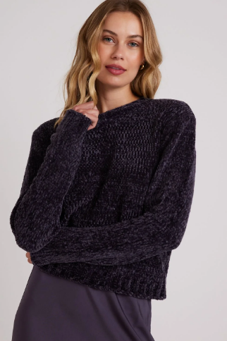 Grape Chenille Sweater