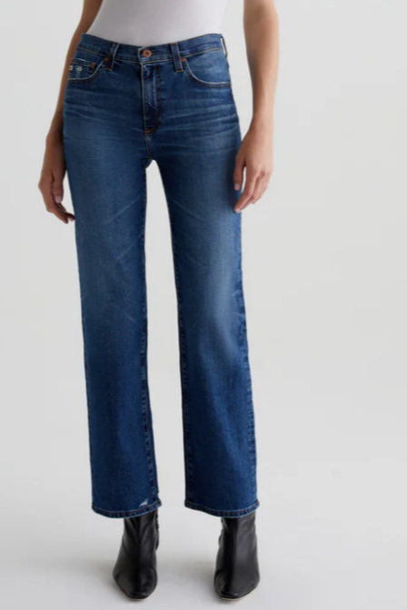 Mid Rise Straight Leg Denim