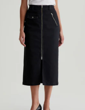 Zip Denim Skirt